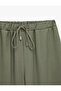 Wide Leg Trousers with Elastic Waist and Ties - 5