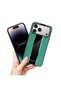 Apple iPhone 17 Pro Compatible Case Premium Leather Case Green - 3
