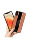 Apple iPhone X Compatible Case Premium Leather Case Brown - 3