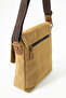 Gk62 Canvas (Cotton) Postman Bag Multi-Section University Daily Bag MacBook Tablet Bag Beige - 7