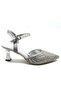 İremsu Open Back Stone Detailed Women's Heeled Shoes Silver - 2