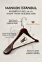 Business Class 3 Pieces 44 cm Italian Hook Solid Wood Suit Hanger Coat Hanger Jacket Hanger