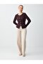 Bitter Brown Slim Fit Boat Neck Knitted Jacket - 2