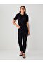 Black Regular Leg High Waist Pocket Woven Trousers