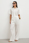 Linen-Look White Trousers - 2
