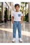 Boy's White T-Shirt with Pocket Detail Pants 2-Piece Summer Set Stylish Combination |   Eid Brother Combination - 2