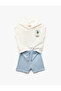 Hooded Cotton Printed Sleeveless Crop Sweatshirt