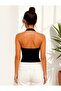Women's black halter neck strappy blouse bustier - bodycon, stretchy, chic, modern design - 6