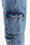 Men's Baggy Jean Trousers with Side Pockets Blue - 5