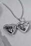Heart-Shaped Covered Picture Necklace - Everlasting Necklace - Memory Necklace - Gift Necklace with Photo Insert - 3