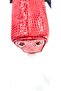 Genuine Leather Red Snake Print Women's Shoulder and Handbag Tote – with Compartments and Long Strap - 8