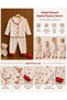100% Cotton Heart Patterned Baby Girl Pajama Set (1 Year Old/2 Year Old/3 Year Old) - 3