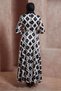 BELTED SATIN JACQUARD DRESS 44555 - 3