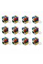 12 Pieces Mini Rubik Intelligence Cube (Patience Cube) 3x3 Keychain