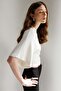 2102 women's modal ruched detail flowy soft t-shirt - white - 6