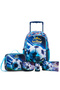 Set of 5 Trolley 17" School Bag Combo - Soccer Blue