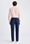 Ds Damat Relaxed Fit (Pile-Free) Navy Blue Diagonal Tencel ™ Cotton Blend Lycra Jogger Pants - 7