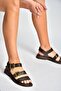 Y291594203 Brown Genuine Leather Sandals - 3