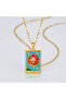 Tarnish-Resistant Steel Necklace with Lion Figure - Zodiac Tarot Pendant