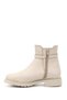Women's Beige Buckle Genuine Leather Chelsea Boots - 5
