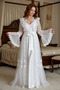 Luxury Bridal Robe – Lace Satin 2-Piece Set, Dowry and Honeymoon Engagement Dress