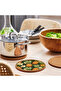 Pineapple Patterned Cork Trivet Pot Pan Mat 19cm Diameter 1cm Thickness - 3