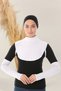 Women's Islamic Clothing Combed Cotton Sleeve-Collar Set of 2 - White - 2