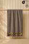 Leopard Beach Towel 100% Cotton Certified Sea & Pool Towel Brown 70X140Cm