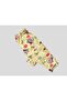 Girl's 100% Cotton Teddy Bear Chick Patterned Cream Short Sleeve Summer Pajamas Set - 4