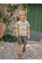 Palm Tree Patterned Set for 2-5 Years - Khaki