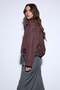 Brown Suede Look Bomber Women's Coat - 4