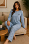 Women's Comfortable Fit Mom Pajama Set for Middle Ages and Older Ages 270 - 3