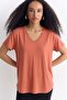تي شيرت أساسي برقبة على شكل حرف V مزيج فيسكوز - 4