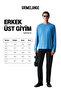 Gravs men's 100% cotton soft fabric round neck long sleeve blue t-shirt - 7