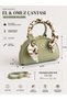 Women's Mint Green Scarf Mini Bag – Stylish Faux Leather Crossbody Hand & Shoulder Daily Trend Bag - 3