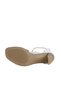 White Leather Women's Heels Sandals 01Wn4114 - 5