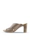 Shoes Gray Leather Women's Heels Slipper 01Wn4303 - 3