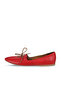 Red Leather Women's Ballerinas 01Wl1237 - 3