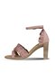 Shoes Dusty Rose Leather Women's Heeled Sandals 01Wn4114 - 3
