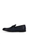 Navy Blue Leather Men's Casual Shoes 21Ma413 - 3
