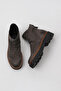 Grey dark nubuck women's flat boot 01wv9900