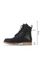 Black Leather Women's Flat Boots 01Wf3800 - 3