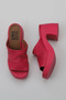 Fuchsia Leather Women's Heeled Slippers 01Wy12200 - 5