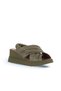 Khaki Leather Women's Wedge Heeled Sandals 01Wa0508 - 2