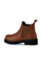Tan Light Flotter Leather Women's Flat Boots 01Wt0801 - 5