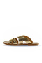 Yellow Shiny Leather Women's Flat Slippers 01Wu3422 - 4