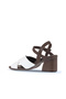 White Brown Leather Women's Heeled Sandals 01Wa3500 - 4