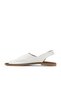 White Leather Women's Flat Sandals 01Wa5706 - 3