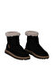 Black Suede Women's Flat Boots 01Wf3907 - 2