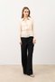 Beige Women's Shirt with Waist Tie